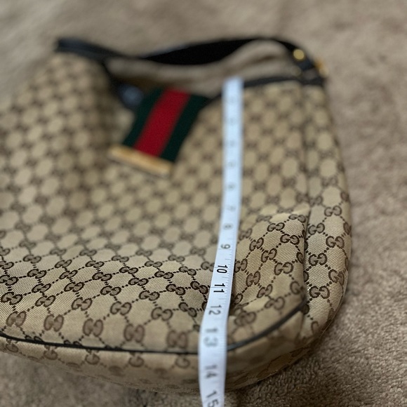 Gucci Hobo Bag Web Gg Muticolor Canvas Tote EUC - Picture 8 of 10